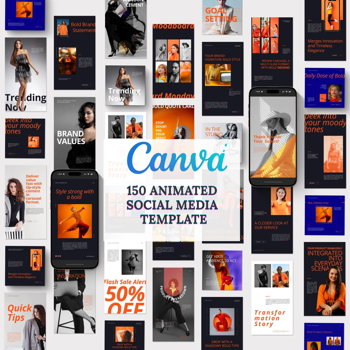 The BrightGrap Mega Instagram Social Media Template Bundle – 1300+ Animated Canva Templates from 11 Best-Selling Packs
