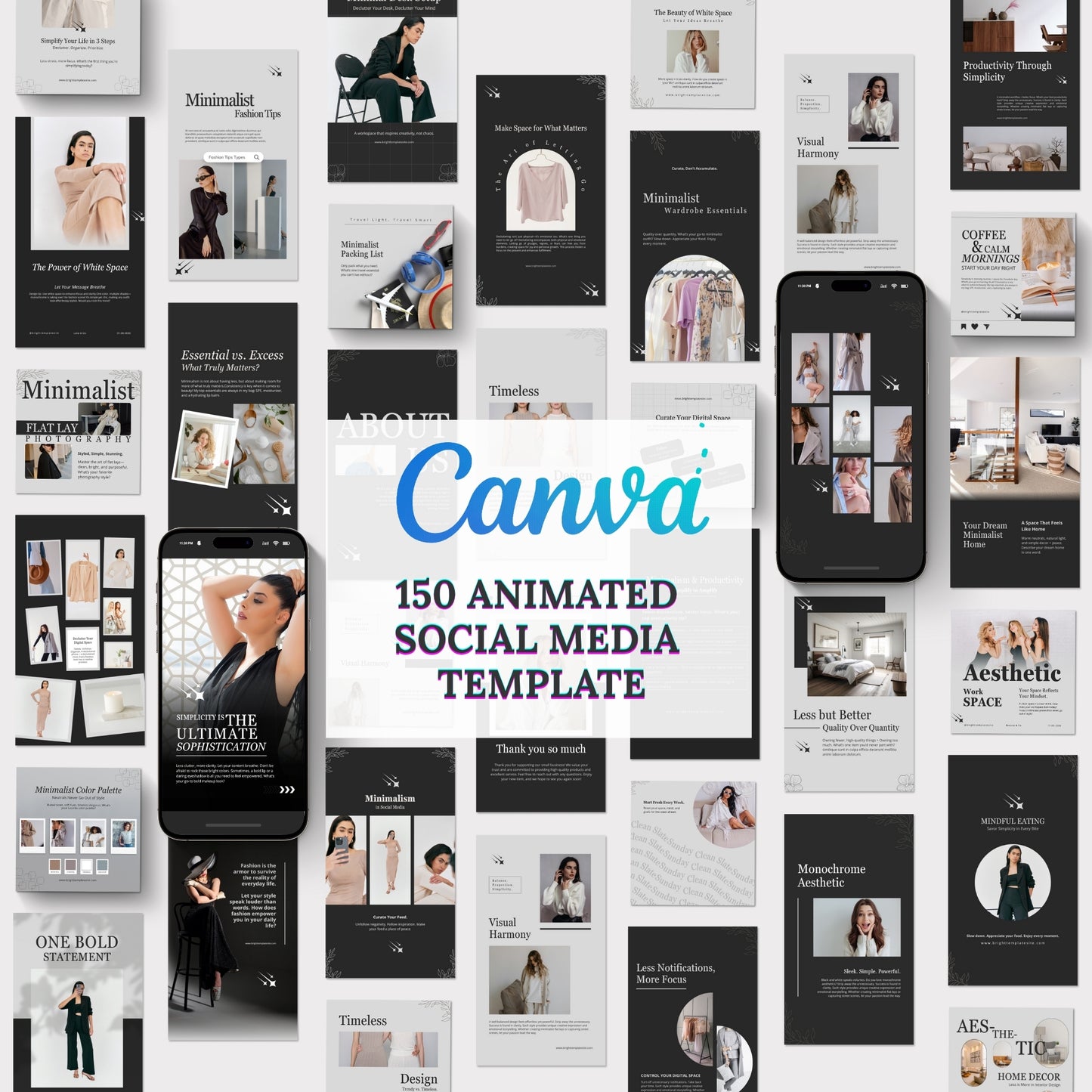 The BrightGrap Mega Instagram Social Media Template Bundle – 1300+ Animated Canva Templates from 11 Best-Selling Packs
