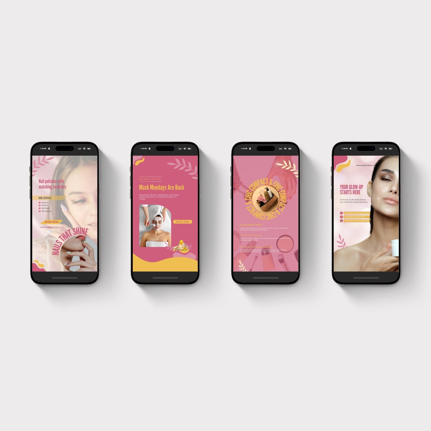 100+ Canva Animated Instagram Social Media Templates Bundle | Skincare, Fashion, Lifestyle & Small Business