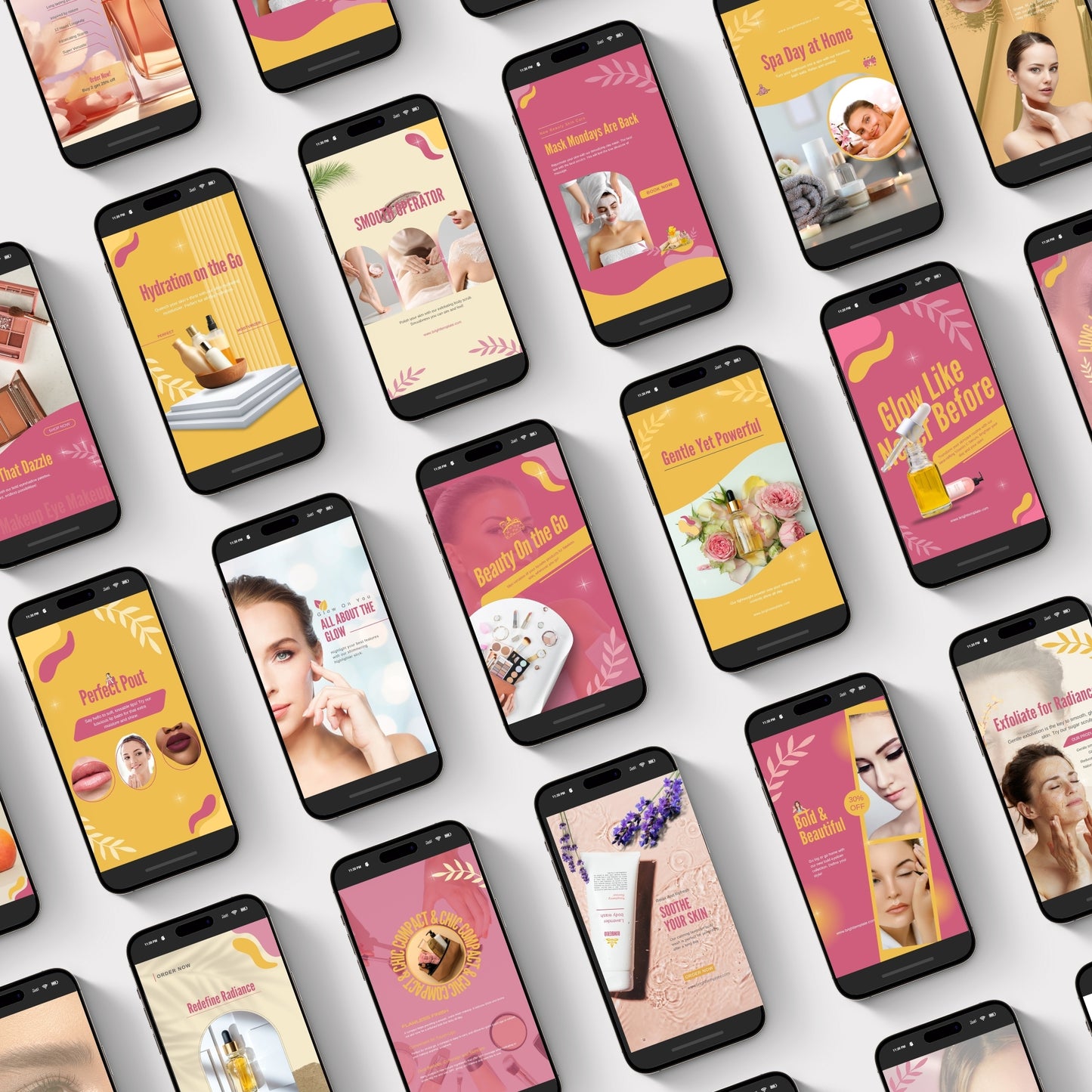 100+ Canva Animated Instagram Social Media Templates Bundle | Skincare, Fashion, Lifestyle & Small Business