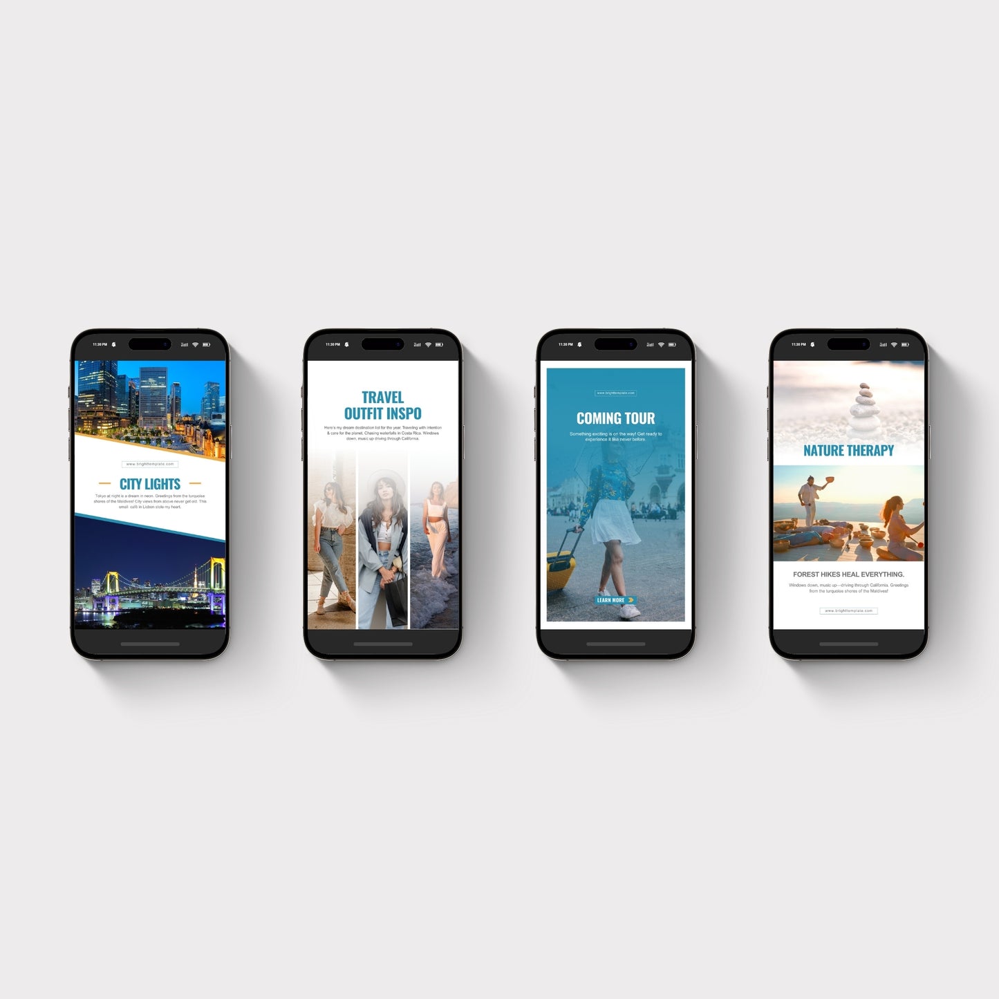 150 Travel Agency Canva Animated Instagram & Pinterest Templates | Tourism & Lifestyle Social Media Bundle