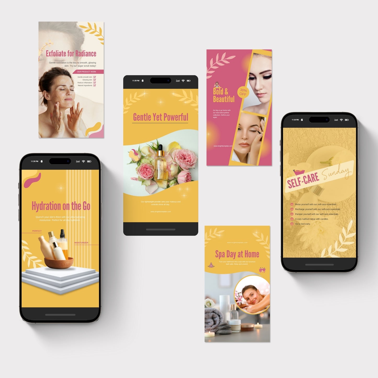 100+ Canva Animated Instagram Social Media Templates Bundle | Skincare, Fashion, Lifestyle & Small Business
