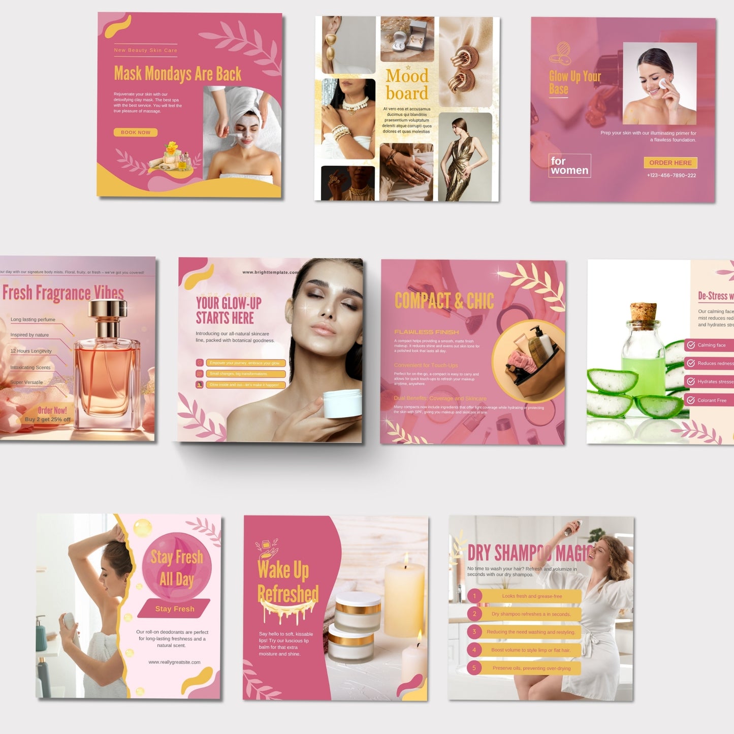 100+ Canva Animated Instagram Social Media Templates Bundle | Skincare, Fashion, Lifestyle & Small Business